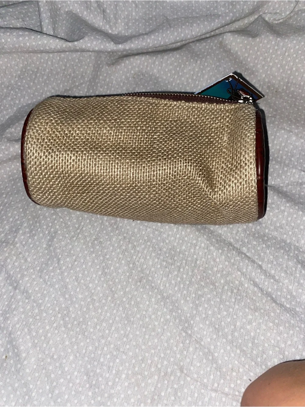Bath & body works true blue spa woven cosmetic pouch